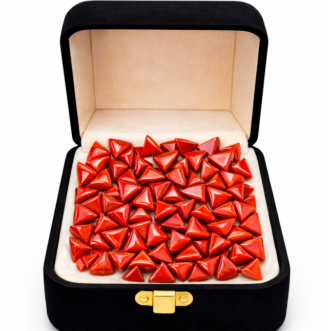 Triangular Marjan (Red Coral) – Natural Gemstone