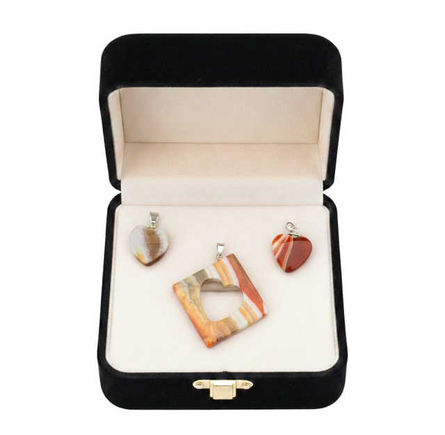 Heart-Shaped Agate Pendant
