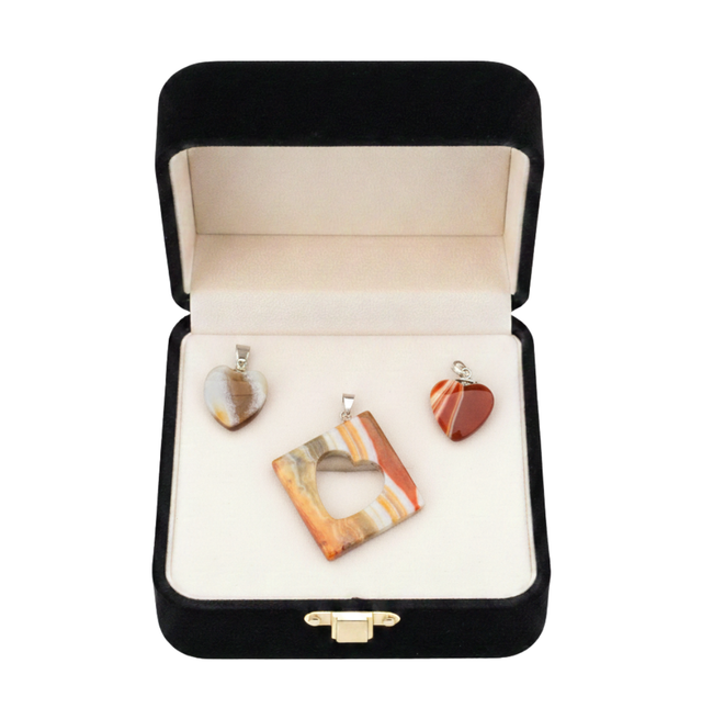 Heart-Shaped Agate Pendant