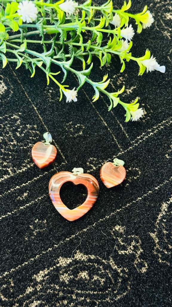 Heart-Shaped Agate Pendant